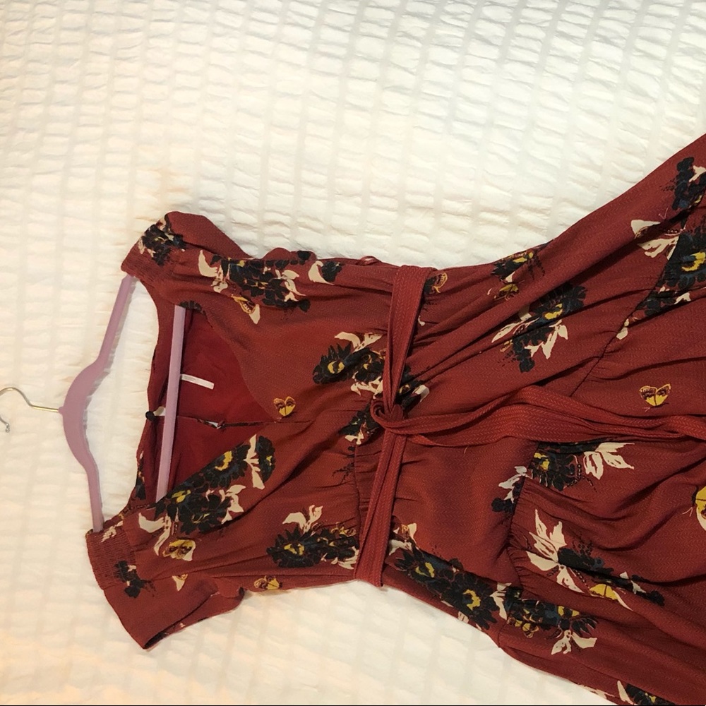 Floral low cut maxi dress